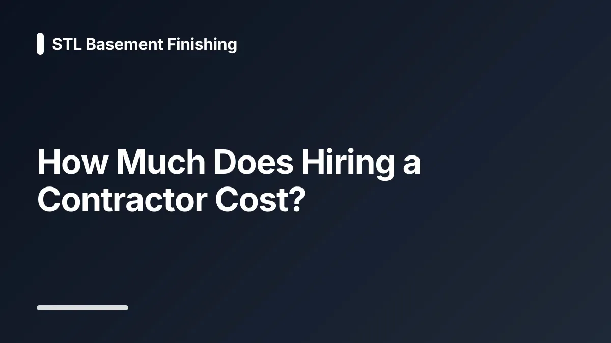 how much does hiring a contractor cost