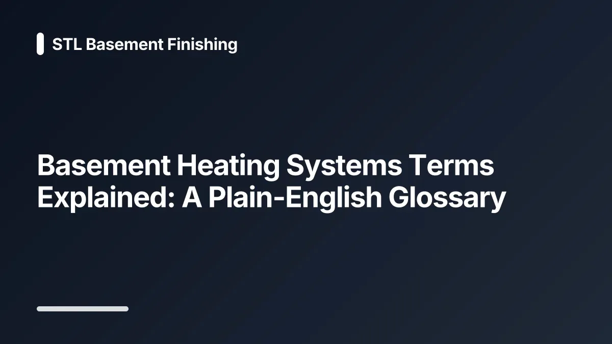 basement heating systems glossary