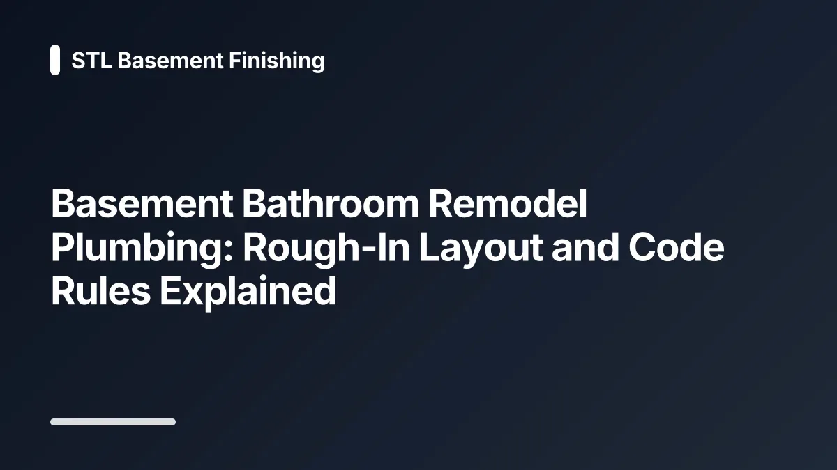 basement bathroom remodel
