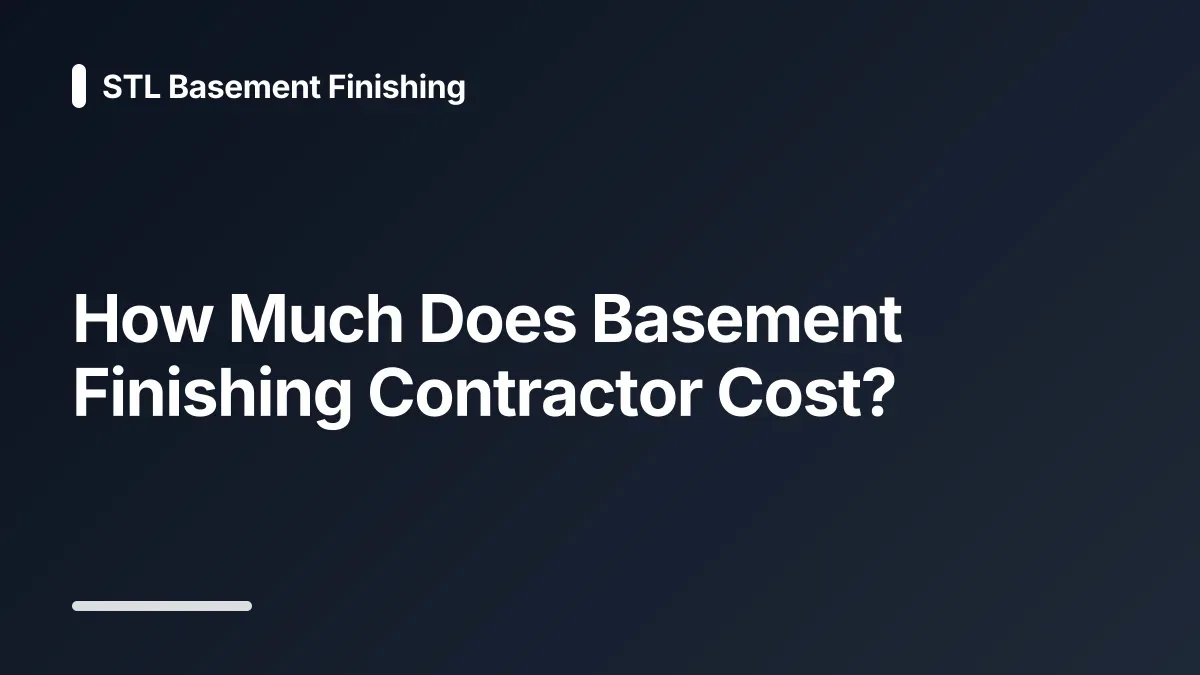 how much does basement finishing contractor cost
